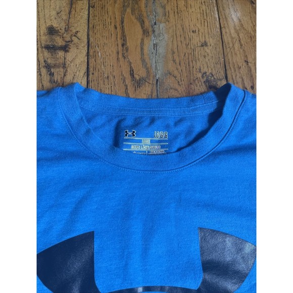 Men’s Large Under Armour Long Sleev T Shirt Blue - Picture 2 of 6
